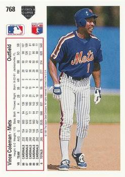 Vince Coleman  baseball card collectible - Main Image 2