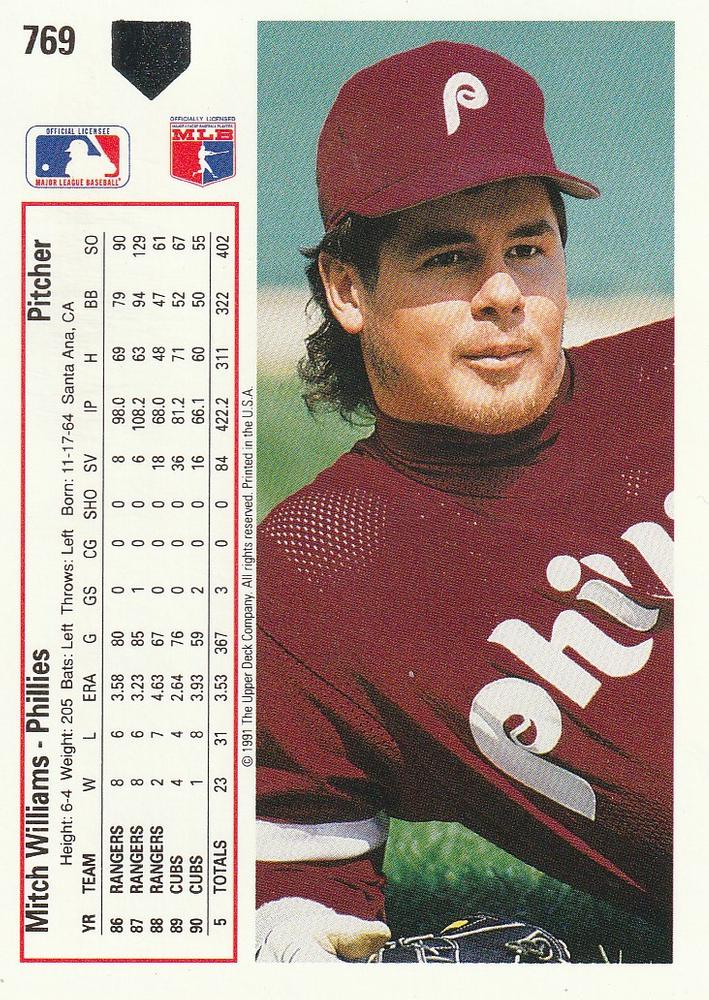 Mitch Williams  baseball card collectible - Main Image 2
