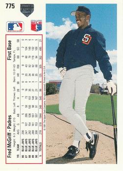 Fred McGriff  baseball card collectible - Main Image 2