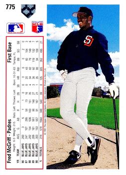 Fred McGriff  baseball card collectible - Main Image 2
