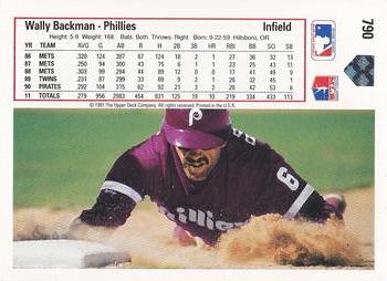 Wally Backman  baseball card collectible - Main Image 2