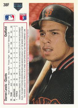Darren Lewis  baseball card collectible - Main Image 2