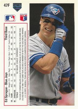 Ed Sprague  baseball card collectible - Main Image 2