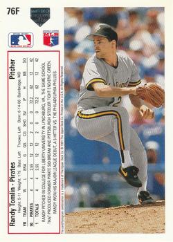 Randy Tomlin  baseball card collectible - Main Image 2