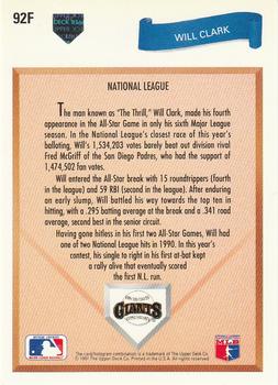 Will Clark  baseball card collectible - Main Image 2