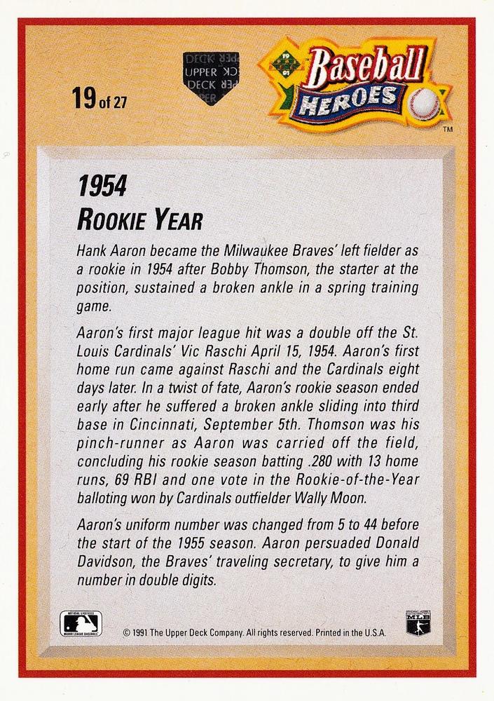 Hank Aaron  baseball card collectible - Main Image 2