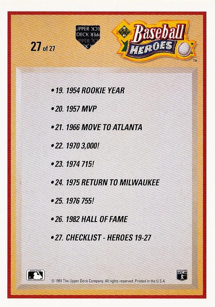 Hank Aaron  baseball card collectible - Main Image 2