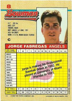 Jorge Fabregas  baseball card collectible - Main Image 2