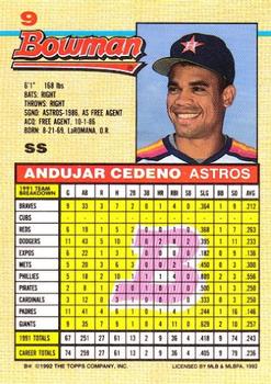 Andujar Cedeno  baseball card collectible - Main Image 2