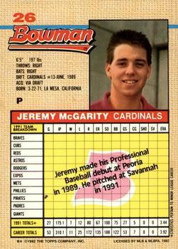 Jeremy McGarity  baseball card collectible - Main Image 2