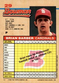 Brian Barber  baseball card collectible - Main Image 2