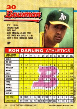 Ron Darling  baseball card collectible - Main Image 2