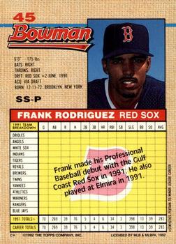 Frank Rodriguez  baseball card collectible - Main Image 2
