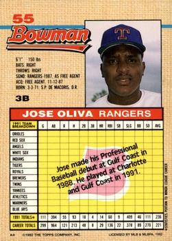 Jose Oliva  baseball card collectible - Main Image 2