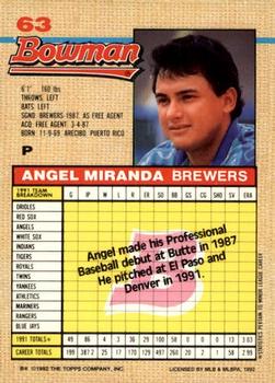 Angel Miranda  baseball card collectible - Main Image 2
