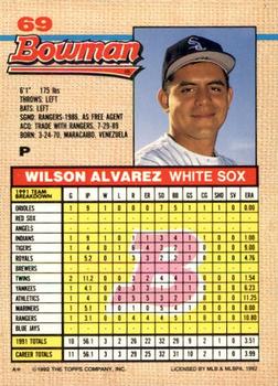 Wilson Alvarez  baseball card collectible - Main Image 2