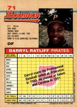 Daryl Ratliff  baseball card collectible - Main Image 2