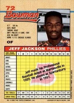 Jeff Jackson  baseball card collectible - Main Image 2