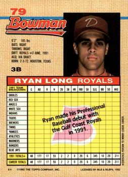 Ryan Long  baseball card collectible - Main Image 2