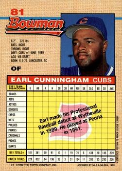 Earl Cunningham  baseball card collectible - Main Image 2