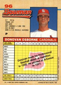 Donovan Osborne  baseball card collectible - Main Image 2