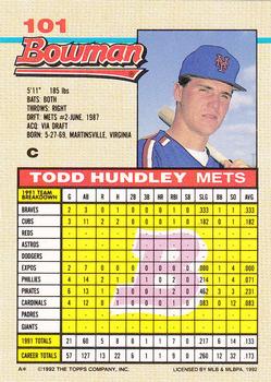 Todd Hundley  baseball card collectible - Main Image 2