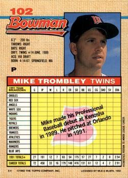 Mike Trombley  baseball card collectible - Main Image 2