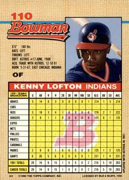 Kenny Lofton  baseball card collectible - Main Image 2