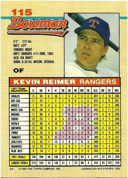 Kevin Reimer  baseball card collectible - Main Image 2