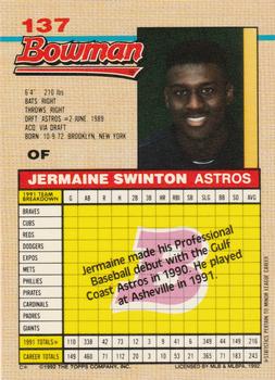 Jermaine Swinton  baseball card collectible - Main Image 2