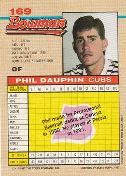 Phil Dauphin  baseball card collectible - Main Image 2