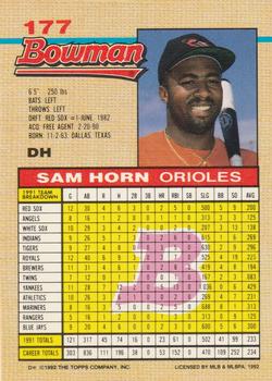 Sam Horn  baseball card collectible - Main Image 2