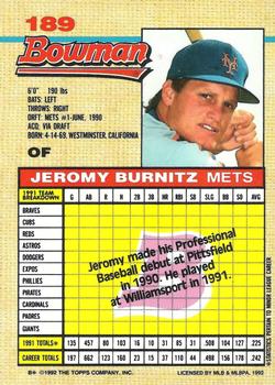 Jeromy Burnitz  baseball card collectible - Main Image 2