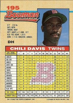 Chili Davis  baseball card collectible - Main Image 2