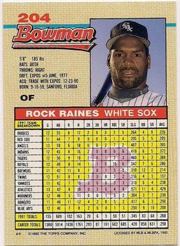Rock Raines  baseball card collectible - Main Image 2
