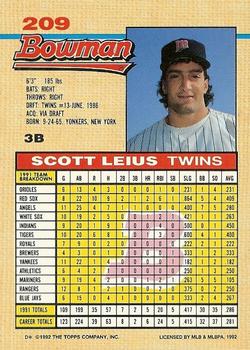 Scott Leius  baseball card collectible - Main Image 2