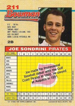 Joe Sondrini  baseball card collectible - Main Image 2