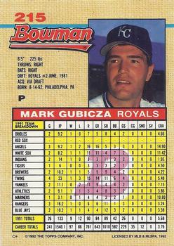 Mark Gubicza  baseball card collectible - Main Image 2