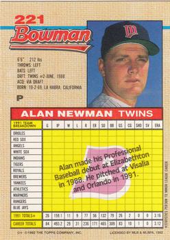 Alan Newman  baseball card collectible - Main Image 2