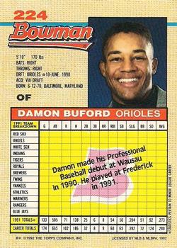 Damon Buford  baseball card collectible - Main Image 2