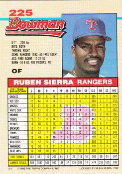 Ruben Sierra  baseball card collectible - Main Image 2