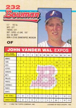 John Vander Wal  baseball card collectible - Main Image 2