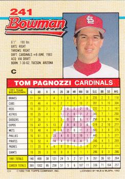 Tom Pagnozzi  baseball card collectible - Main Image 2