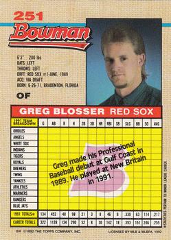 Greg Blosser  baseball card collectible - Main Image 2