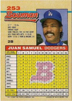 Juan Samuel  baseball card collectible - Main Image 2