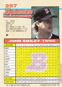 John Smiley  baseball card collectible - Main Image 2