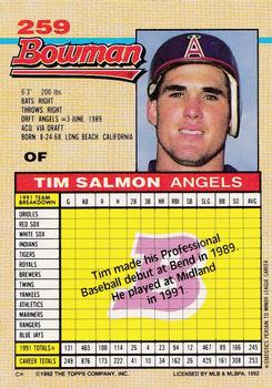 Tim Salmon  baseball card collectible - Main Image 2