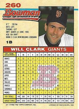 Will Clark  baseball card collectible - Main Image 2
