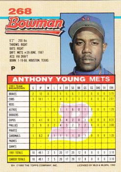 Anthony Young  baseball card collectible - Main Image 2