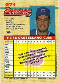 Pete Castellano  baseball card collectible - Main Image 2